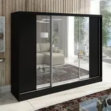 A&J MöbelLand Schiebetürenschrank VIDA 200 x 215 x 59,5 cm Schwarz