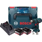 Bosch Professional Akku Heissluftgebläse 18 V 300° C / 500° C + 2x Akku 4,0 Ah + Ladegerät + L-Boxx