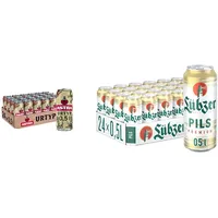 ASTRA Urtyp, Pils Bier Dose Einweg (24 X 0.5 L) Dosentray & Lübzer Premium Pils, Bier Dose Einweg (24 X 0.5 L) Dosenbier