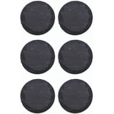 Novaliv 6x Schieferplatten I rund I 33x0,5 cm I Sushi Servierplatten Untersetzer Käseplatte Tischplatz Schiefer Geschirr Platte schwarz