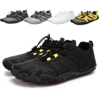 AONETIGER Barfußschuhe Damen Herren Traillaufschuhe Breiter Zehenbox Fitnessschuhe Outdoor Minimalistische Schuhe Schnell Trocknend (Schwarz/39EU) - 39 EU
