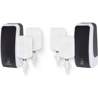 Blanc HYGIENIC KOMPLETT-Set HANDHYGIENE Sensor: Desinfektionsspender Sensor + 2 Kartuschen & Schaumseifenspender Sensor + 2 Kartuschen Farbe Schwarz/Weiß