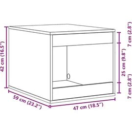 vidaXL Katzentoilette Altholz-Optik 47x59x42 cm Braun