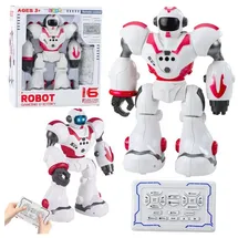 Wisam RC-Roboter Interaktiver ferngesteuerter mit 16 Funktionen RTF pink/weiß