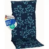 nyvi Hochlehnerauflage 118 x 50 cm Blume Hellblau 1 St.