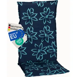 nyvi Hochlehnerauflage 118 x 50 cm Blume Hellblau 1 St.