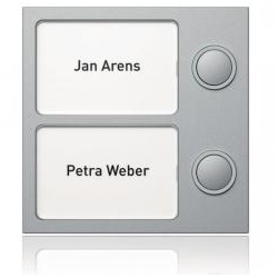 Portier Tastenmodul 2 Tasten (silber)