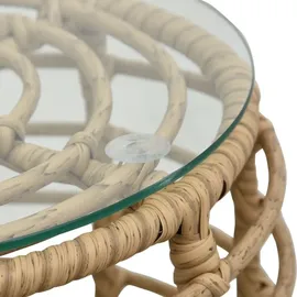 vidaXL Polyrattan Bistro Set 3-tlg. eiche