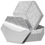 Clanmacy Akustikplatte 12 stuks Akustikplatten Hexagonal Selbstklebend Akustikplatte Hellgrau, (12-St) grau 15 cm x 15 cm x 0.9 cm