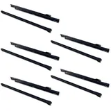 Emuca Schubladenführungen mit Rollen Stahl 450 mm schwarz 5 Stück