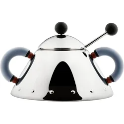 Alessi 9097 Zuckerdose mit blauen Griffen