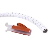 DataFlex 33.781 Kabelschlucker mit Einzughilfe (Durschmesser: 25mm, 3m), weiß