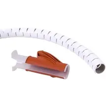 DataFlex 33.781 Kabelschlucker mit Einzughilfe (Durschmesser: 25mm, 3m), weiß