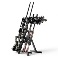 Vevor Klappbarer Gewehrständer für 4 Gewehre (Schrotflinten) & 7 Pistolen, Freistehender Waffenhalter zur Waffenaufbewahrung aus Kohlenstoffstahl, Präsentationsständer für Schießstände Jagdstände