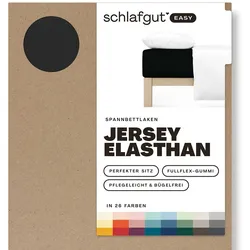 Spannbettlaken EASY Jersey - schwarz