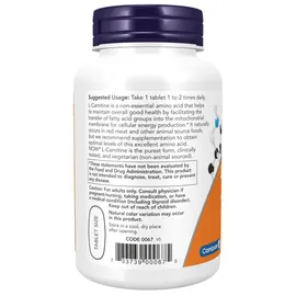 NOW Foods L-Carnitin 1000 mg Tabletten 50 St