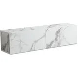 KADIMA DESIGN Lowboard Hängend Marmor-Optik 120x30x30 cm TV-Schrank, Design in Weiß Metall, Rechteckig,Rechteckig, Wohnzimmer, Wohnwände, Lowboards, Lowboards stehend