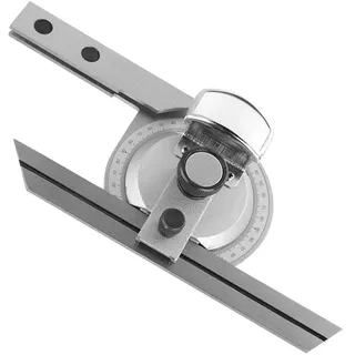 Winkelmesser mit verstellbarer Schiene 0-360°, Universal Winkelmesser mit verstellbarem Schenkel, hochpräzises Winkelmesslineal für die Messung von Innen und Außenwinkeln in der Bearbeitung