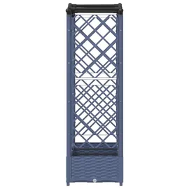 vidaXL Hochbeet mit Rankgitter und Dach 169 x 40 x 125 cm Grau