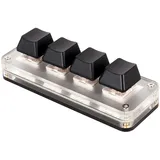 Mechanische Gaming-Tastatur, Mechanische Gaming-Makro-Tastatur, Hotswap-roter Schalter, Individuelle Knöpfe, USB-Tastatur, OSU-Tastatur, für PC-Gaming-Büroarbeit (4 Schlüssel)