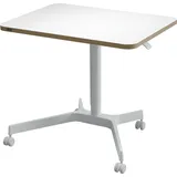 Leitz Ergo höhenverstellbarer Schreibtisch weiß rechteckig, 4-Fuß-Gestell weiß 80,0 x 60,0 cm