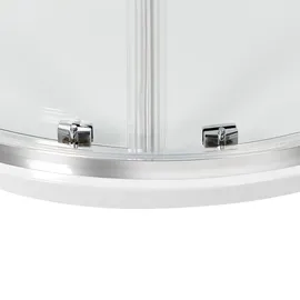 Beliani JUKATAN Duschkabine mit Schiebetür 80 x 185 cm Silber Sicherheitsglas