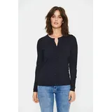 St Tropez MilaSZ R-Neck Cardigan Blau L