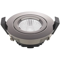 Sigor LED-Deckeneinbauspot Diled, Ø 8,5cm, 6 W, Dim-To-Warm, chrom
