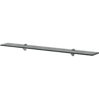 vidaXL Wand Regal Glasregal Glasboden Glasablage Badregal Schwarz 90x20 cm 8 mm