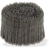 DEMA Stahl Drilldraht 1,0 x 100 mm – 1000 Stück Drahtsackverschluss, Betondraht, Rödeldraht für Bau & Handwerk