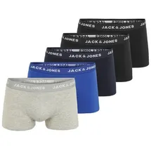 JACK & JONES Boxershorts blau/grau/schwarz M 5er Pack