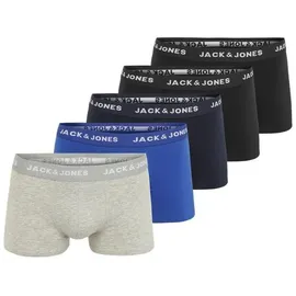 JACK & JONES Boxershorts blau/grau/schwarz M 5er Pack