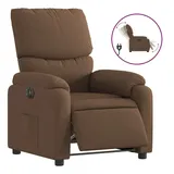 vidaXL Relaxsessel Elektrisch Braun Stoff