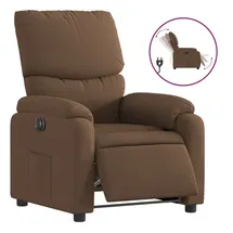 vidaXL Relaxsessel Elektrisch Braun Stoff