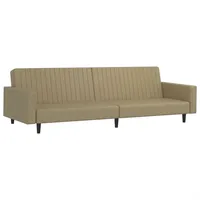 vidaXL Schlafsofa 2-Sitzer Kunstleder Cappuccino-Braun