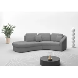 Ecksofa SIT & MORE "Jazz L-Form", grau, B:266cm H:88cm T:230cm, 100% Polyester, Sofas, In weiteren Größen erhältlich