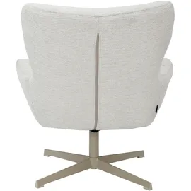 Home Affaire Drehsessel HOME AFFAIRE "VERGAS Ohrensessel mit Hocker im Set", beige, B:85cm H:88cm T:80cm, metal frame, plywood, foam, fabric, metal base, Sessel, Drehsessel, Relaxsessel mit 360-Grad-Drehfunktion u. Hocker, Web-Stoff
