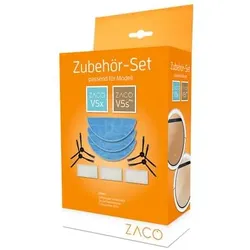 ZACO Zubehör-Set für V5x & V5s Pro 3x Hochleistungsfilter, 4x Seitenbürste, 3x M...