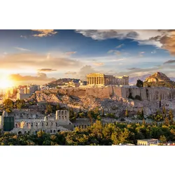 Fototapete PAPERMOON "Griechenland Akropolis in Athen", bunt, B:4,00m L:2,60m, Vlies, Tapeten
