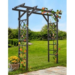 promadino Rosenbogen Pergola Ben, BxTxH: 200x65x208 cm, anthrazit grau