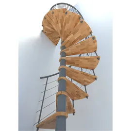 Minka Spindeltreppe Venezia Smart 38 305,5 cm Edelstahl/Holz/PVC/Stahl Grau