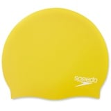 Speedo Plain Moulded Silicone Cap Badekappe Gelb