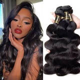 Yavida Brazilian Body Wave Bundles 10A Brazilian Wavy Human Hair Bundles 100% Unprocessed Remy Human Hair Weave Weft 20 18 16 Black Human Hair Bundles