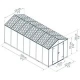 CANOPIA Gerätehaus Rubicon Alu grau 528 x 227 cm