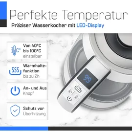 ZMC Wasserkocher mit Temperaturwahl 1,8 l