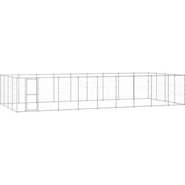 vidaXL Outdoor-hundezwinger Verzinkter Stahl 43,56 m2