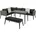 tectake® Rattan Lounge mit Aluminiumgestell hochwertiges Geflecht