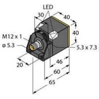 Turck Sensor nicht bündig NPN, Schließer NI50U-CK40-AN6X2-H1141