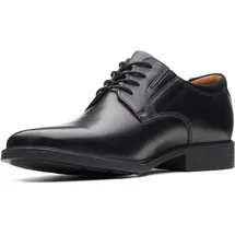 CLARKS Tilden Plain Derby, Black Leather, 47 EU