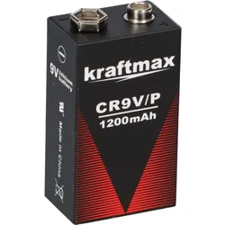 Kraftmax Lithium 9V Block Hochleistungs- Batterien für Rauchmelder Feuermelder - 10 Jahre Batterie Lebensdauer